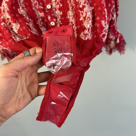 Free People After Hours Red Bodysuit Size M - Picture 9 of 16